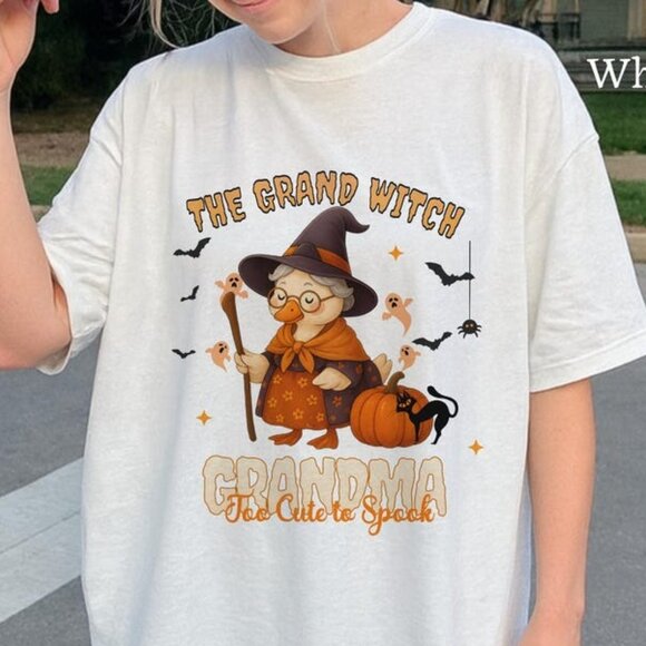 Witchy Goose Grandma Shirt, Cute Halloween Tee for Nana - Picture 1 of 3